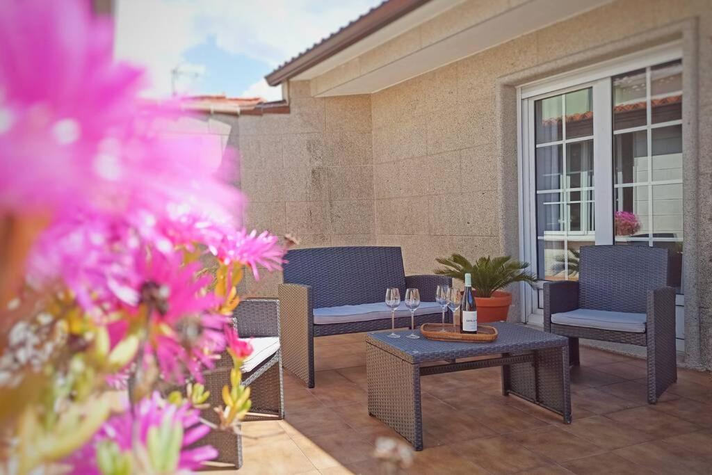 Casa Amplia Frente A La Playa Villa Cambados Bagian luar foto