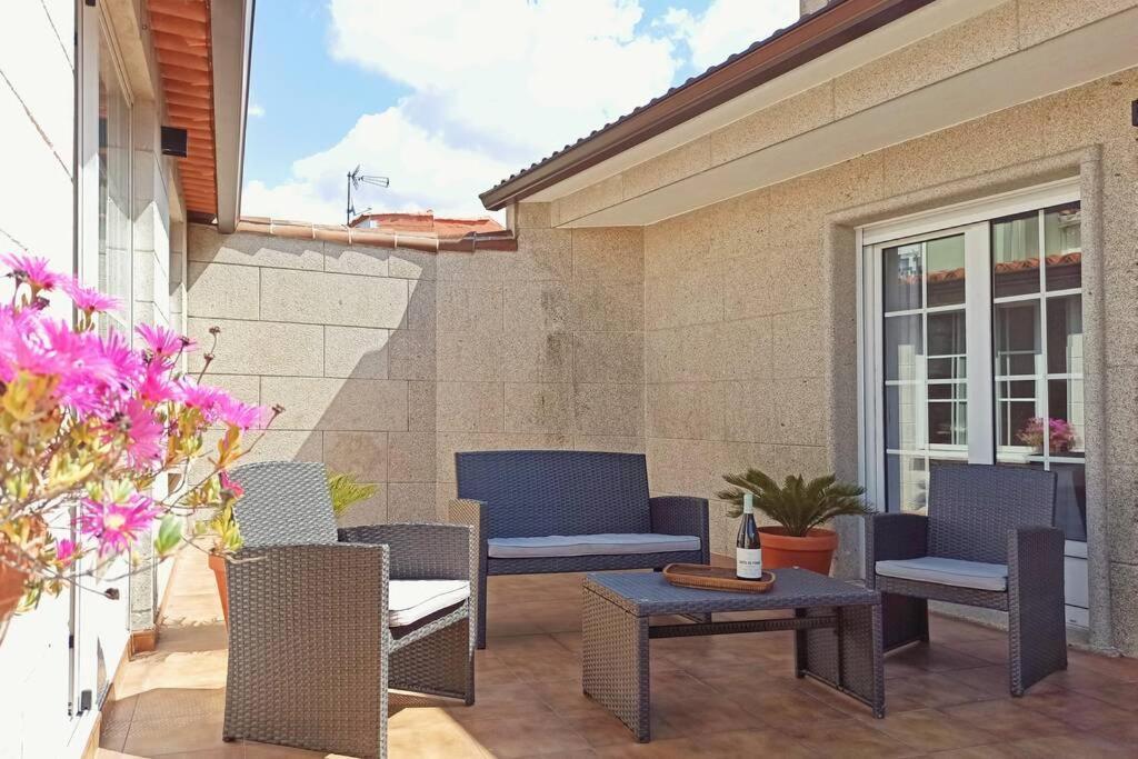 Casa Amplia Frente A La Playa Villa Cambados Bagian luar foto